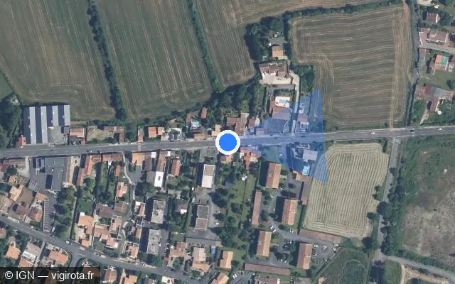 Vue satellite de l'emplacement du radar tourelle à Niort sur Avenue de Limoges / D 948