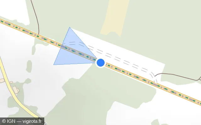 Vue plan de l'emplacement du radar tourelle à Chavanat sur D 941