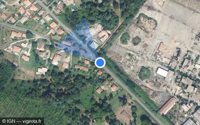 Vue satellite de l'emplacement du radar tourelle à Linxe sur Route de la Lande / D 42