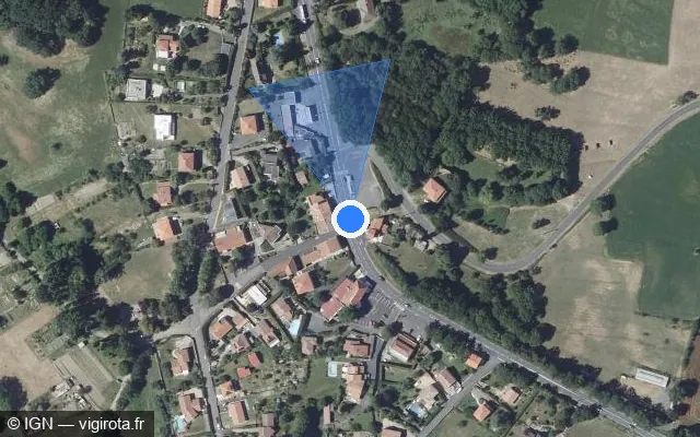 Vue satellite de l'emplacement du radar tourelle à Romagnat sur Avenue du Sancy / D 2089