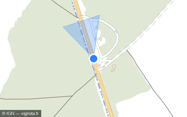 Vue plan de l'emplacement du radar tourelle à Guesnes sur D 347