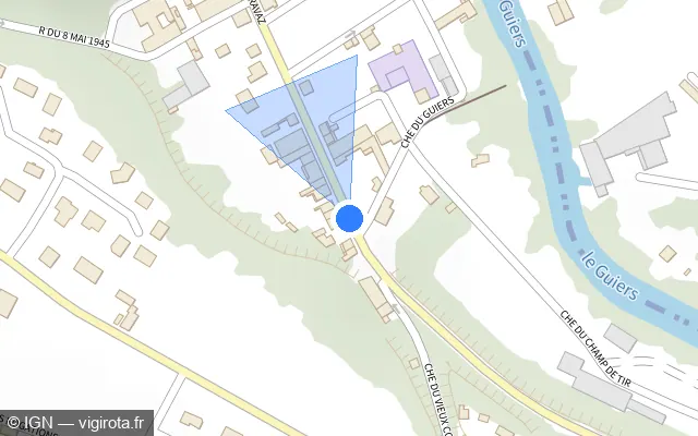 Vue plan de l'emplacement du radar tourelle à Le Pont-de-Beauvoisin sur Avenue Gabriel Pravaz / D 82