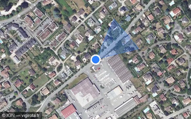 Vue satellite de l'emplacement du radar tourelle à Anthy-sur-Léman sur Boulevard de la Corniche