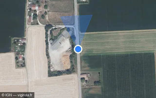 Vue satellite de l'emplacement du radar tourelle à La Côte-Saint-André sur Route de la Gare / D 71