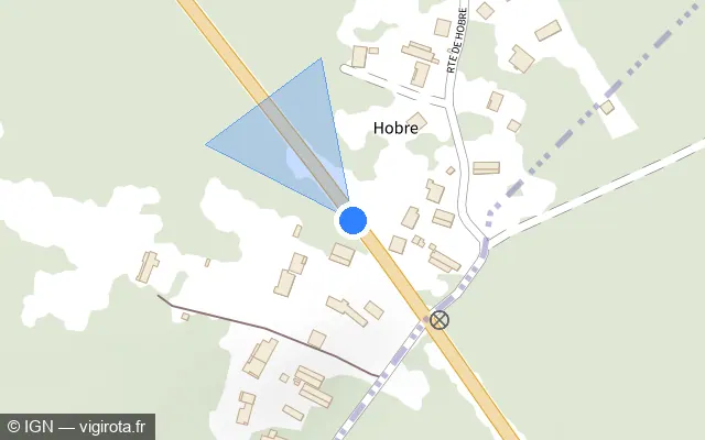Vue plan de l'emplacement du radar tourelle à Mios sur Avenue des Landes de Gascogne / D 3