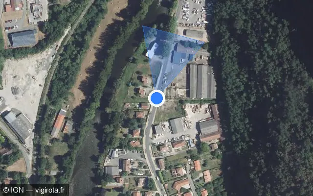 Vue satellite de l'emplacement du radar tourelle à Tarascon-sur-Ariège sur Avenue Victor Pilhes / D 618