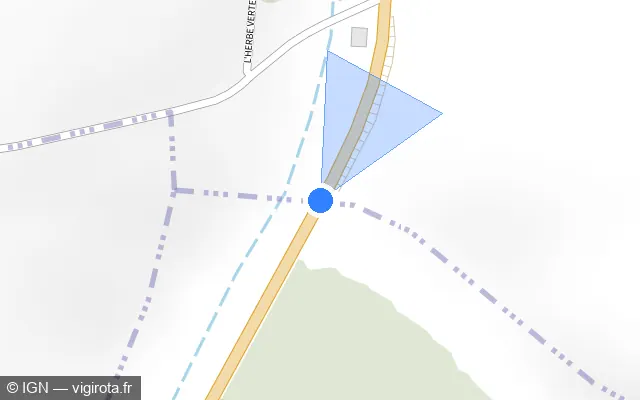 Vue plan de l'emplacement du radar fixe à Mouffy sur N 151
