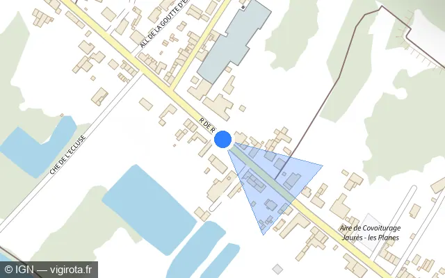 Vue plan de l'emplacement du radar urbain à Saint-Yrieix-sur-Charente sur Rue de Royan / D 941