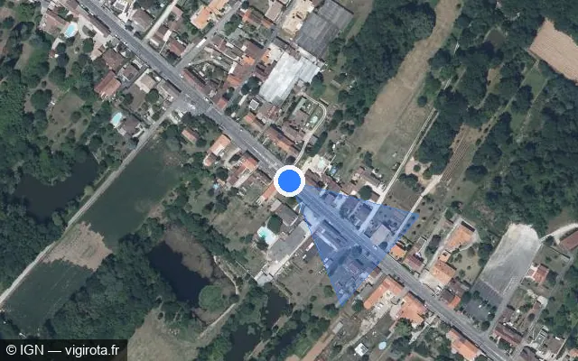 Vue satellite de l'emplacement du radar urbain à Saint-Yrieix-sur-Charente sur Rue de Royan / D 941