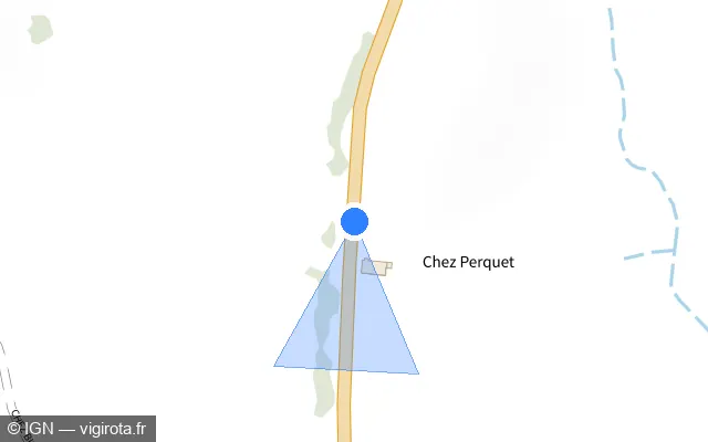 Vue plan de l'emplacement du radar fixe à Les Rousses sur N 5