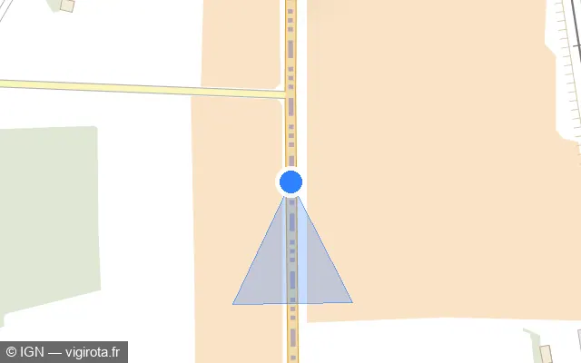 Vue plan de l'emplacement du radar fixe à La Chapelle-près-Sées sur Route d'Alençon / D 438