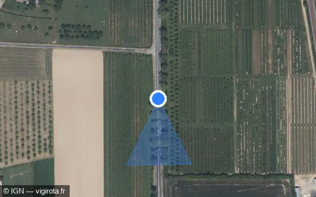 Vue satellite de l'emplacement du radar fixe à La Chapelle-près-Sées sur Route d'Alençon / D 438