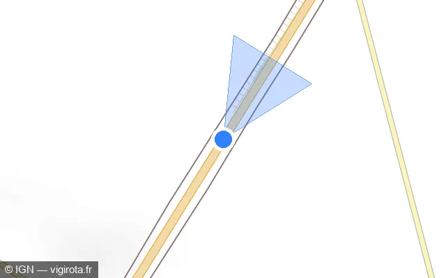 Vue plan de l'emplacement du radar fixe à Val-d'Auzon sur D 960