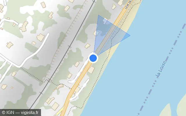 Vue plan de l'emplacement du radar fixe à Chailles sur Levée des Grouets / D 952