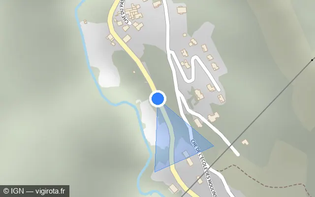 Vue plan de l'emplacement du radar fixe à Tourrette-Levens sur Avenue de la Conca d'Or / M 19