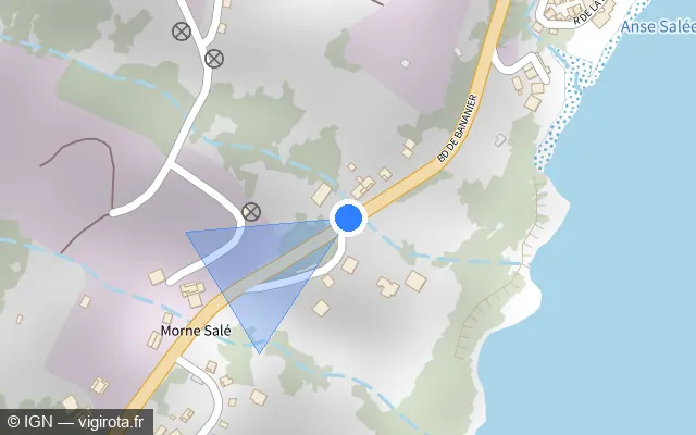 Vue plan de l'emplacement du radar fixe à Trois-Rivières sur Boulevard de Bananier / N 1