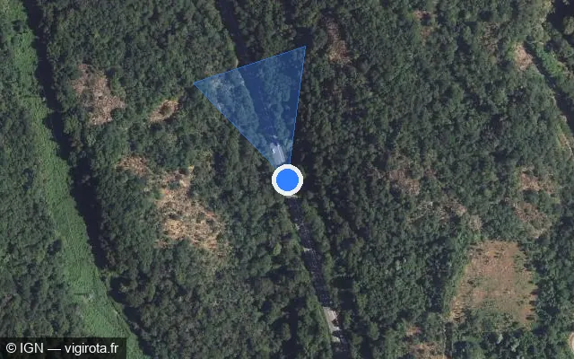 Vue satellite de l'emplacement du radar fixe à Unac sur N 20 / E 09