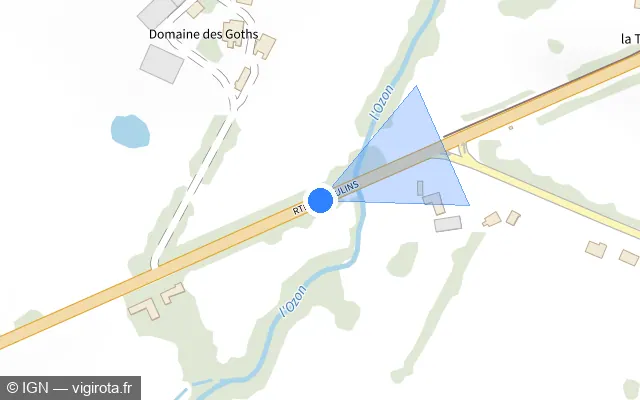 Vue plan de l'emplacement du radar fixe à Lusigny sur Route de Moulins / D 779