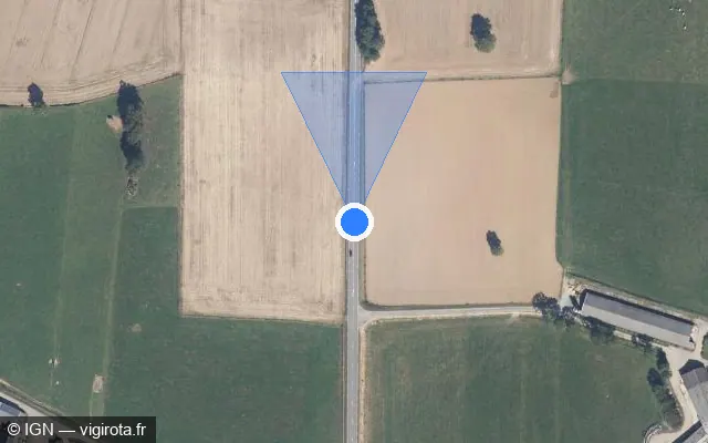 Vue satellite de l'emplacement du radar fixe à Balazé sur D 178