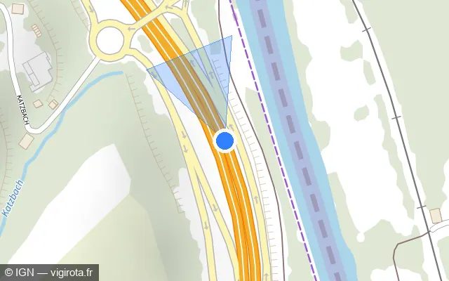 Vue plan de l'emplacement du radar fixe à Grosbliederstroff sur D 31bis