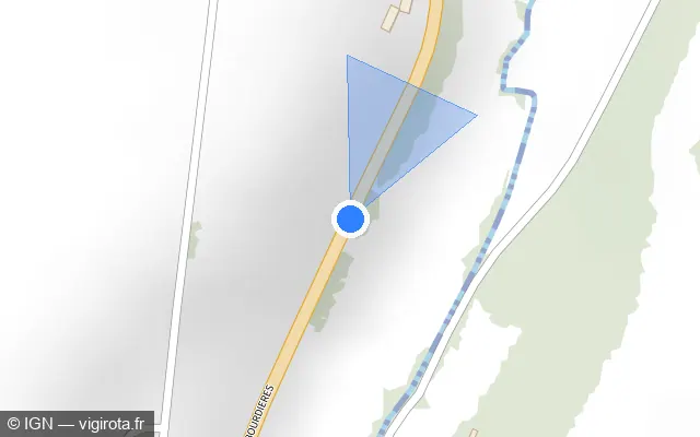 Vue plan de l'emplacement du radar fixe à Clermont-Créans sur Voie de la Liberté / D 323