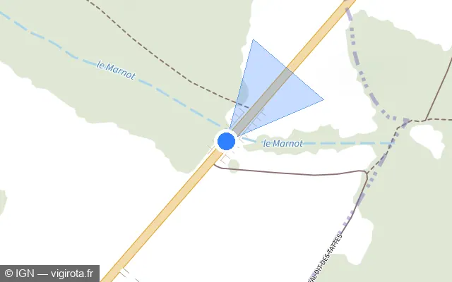 Vue plan de l'emplacement du radar fixe à Chens-sur-Léman sur Route de Thonon / D 1005