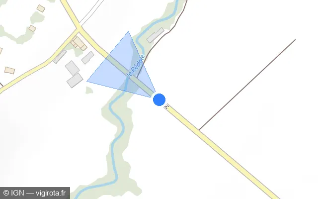Vue plan de l'emplacement du radar fixe à Thouars-sur-Arize sur Route de Toulouse / D 628