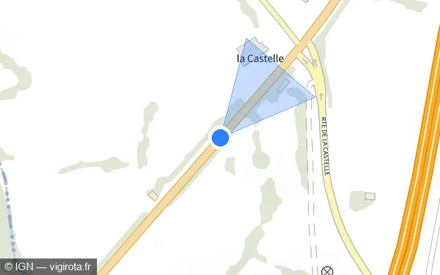 Vue plan de l'emplacement du radar fixe à Ménil-Froger sur D 438