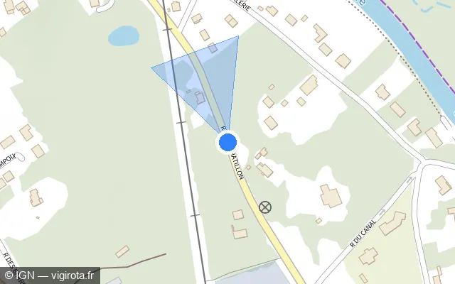 Vue plan de l'emplacement du radar fixe à Conflans-sur-Loing sur Route de Châtillon / D 93