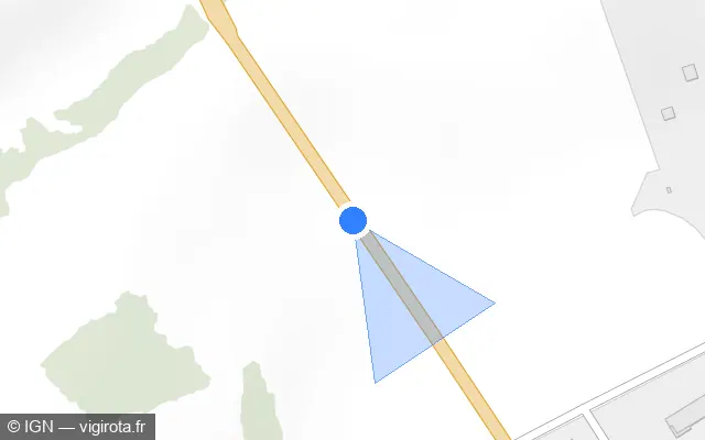 Vue plan de l'emplacement du radar fixe à Bridoré sur Route Nationale / D 943