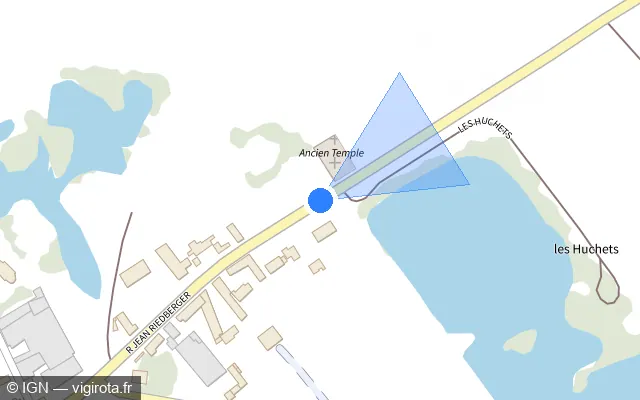 Vue plan de l'emplacement du radar fixe à Nogent-sur-Eure sur Rue Jean Riedberger / D 921