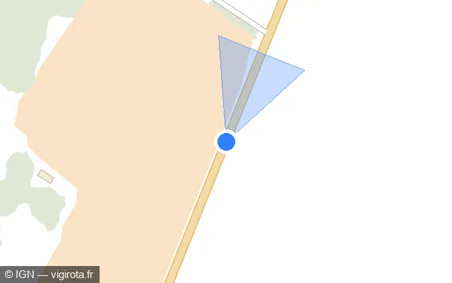 Vue plan de l'emplacement du radar fixe à Caorches-Saint-Nicolas sur Route d'Alençon / D 438