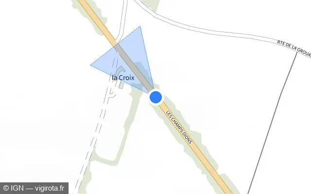 Vue plan de l'emplacement du radar fixe à Brissac Loire Aubance sur D 761
