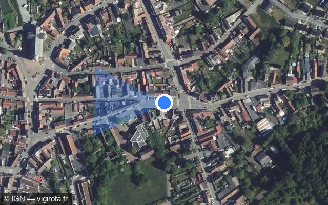 Vue satellite de l'emplacement du radar de feu rouge à Wallers sur Rue Marcel Danna / D 13