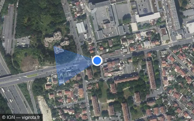 Vue satellite de l'emplacement du radar de feu rouge à Saint-Gratien sur Route d'Enghien / D 311