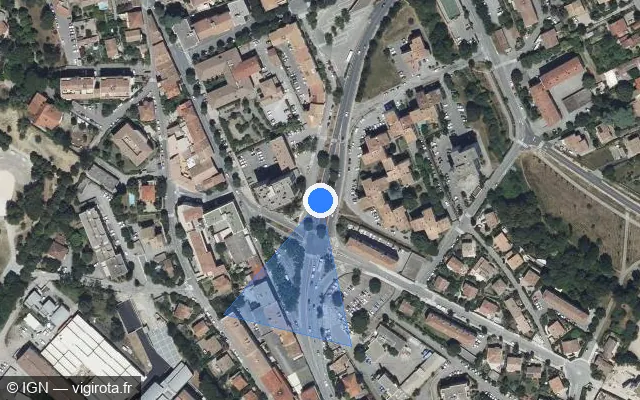 Vue satellite de l'emplacement du radar tourelle à Manosque sur Boulevard de Haute-Provence / D 4096