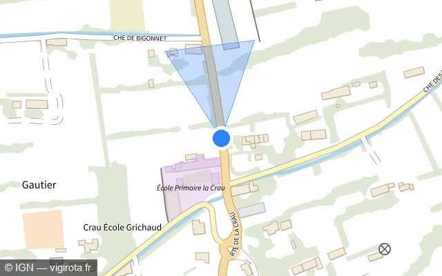 Vue plan de l'emplacement du radar tourelle à Châteaurenard sur Route de la Crau / D 34