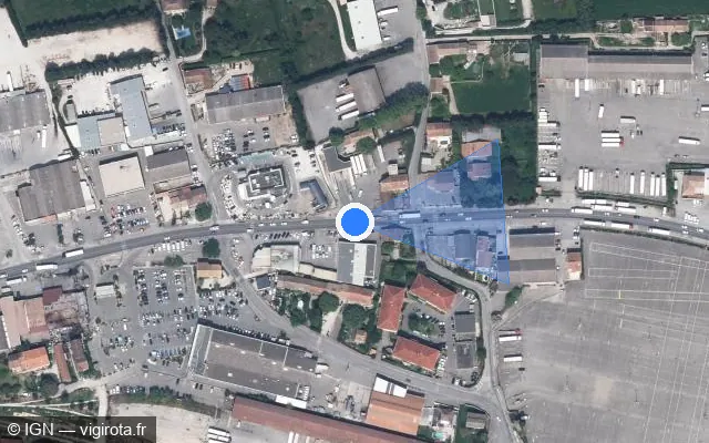 Vue satellite de l'emplacement du radar tourelle à Châteaurenard sur Boulevard Ernest Genevet / D 28