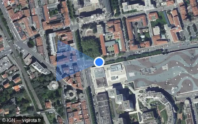Vue satellite de l'emplacement du radar tourelle à Saint-Étienne sur Rue Alexandre Pourcel