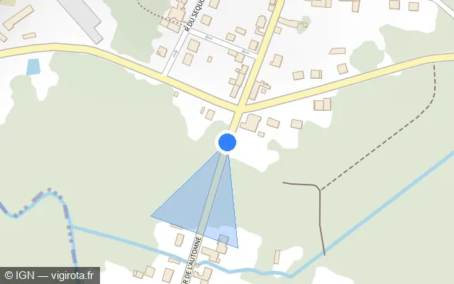 Vue plan de l'emplacement du radar tourelle à Béthancourt-en-Valois sur Rue de l'Automne / D 332
