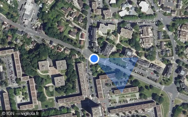 Vue satellite de l'emplacement du radar tourelle à Creil sur Avenue Puvis de Chavannes / D 1330