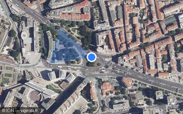 Vue satellite de l'emplacement du radar tourelle à Toulon sur A 50 / Tunnel de Toulon