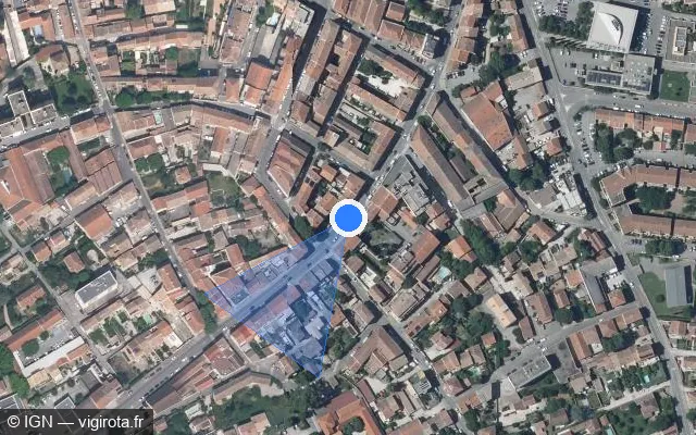 Vue satellite de l'emplacement du radar tourelle à Cavaillon sur Avenue de Verdun
