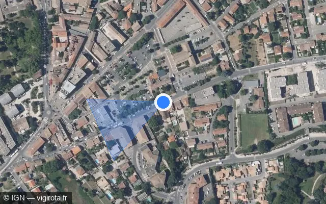 Vue satellite de l'emplacement du radar tourelle à Le Pontet sur Avenue François Lascour