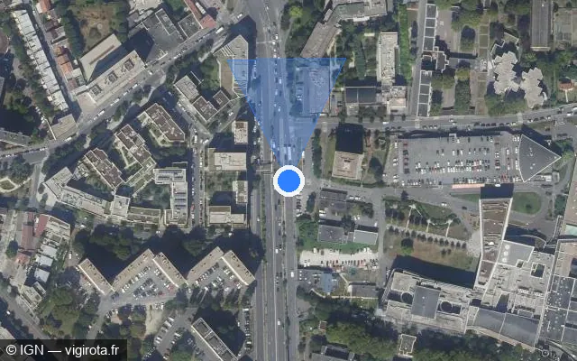 Vue satellite de l'emplacement du radar tourelle à Saint-Denis sur Avenue du Docteur Lamaze / D 940