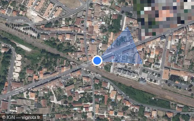 Vue satellite de l'emplacement du radar de feu rouge à Ruelle-sur-Touvre sur Avenue Jean Jaurès / D 941