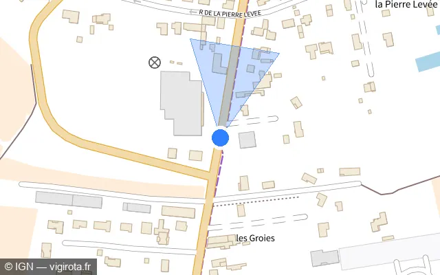 Vue plan de l'emplacement du radar de feu rouge à Châteaubernard sur Avenue de Barbezieux / D 731