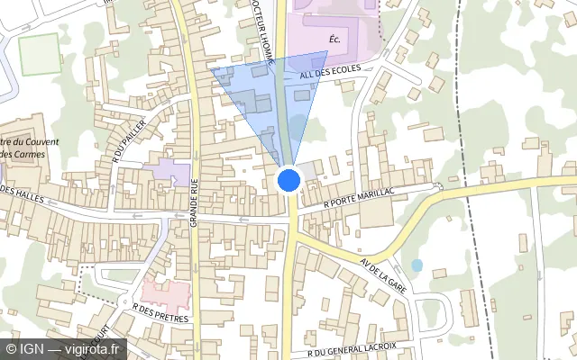Vue plan de l'emplacement du radar de feu rouge à La Rochefoucauld-en-Angoumois sur Boulevard du 8 Mai / D 941