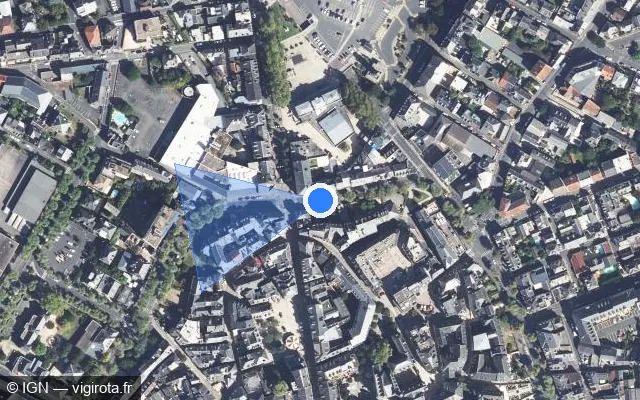 Vue satellite de l'emplacement du radar de feu rouge à Brive-la-Gaillarde sur Boulevard Anatole France / D 38