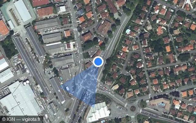 Vue satellite de l'emplacement du radar de feu rouge à L'Union sur Avenue de Toulouse / M 888
